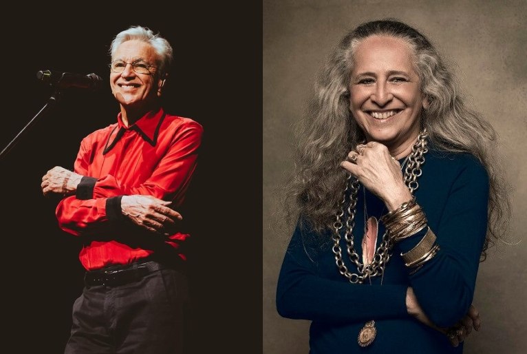 Caetano Veloso e Maria Bethânia anunciam turnê pelo país no segundo