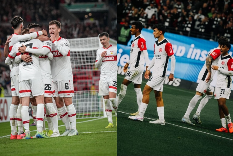 Montagem: Reprodução | Instagram @vfb e @eintrachtfrankfurt 