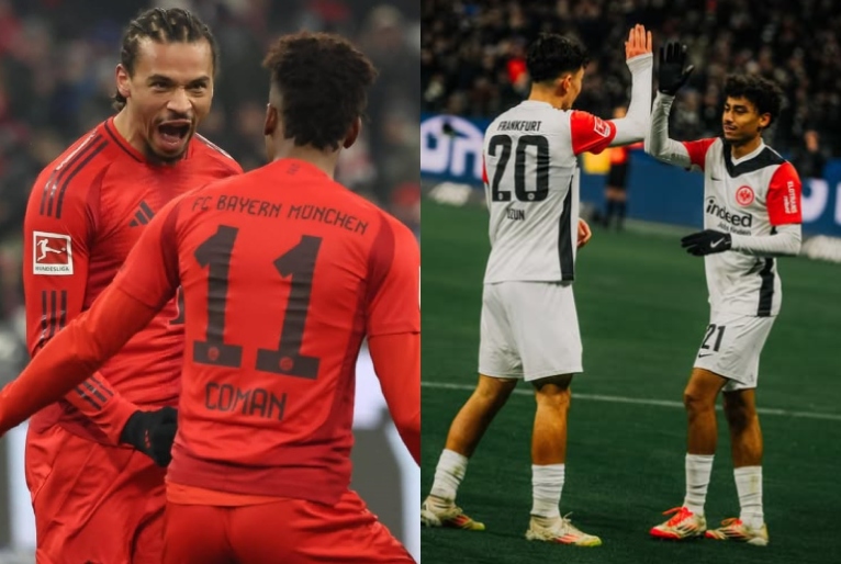 Montagem: Reprodução Instagram @fcbayern e @eintrachtfrankfurt