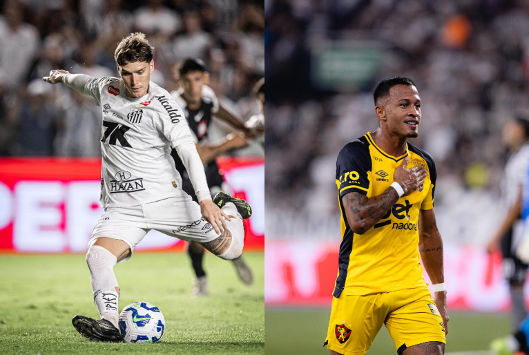 Montagem: Reprodução | Instagram @santosfc e @sportrecife 