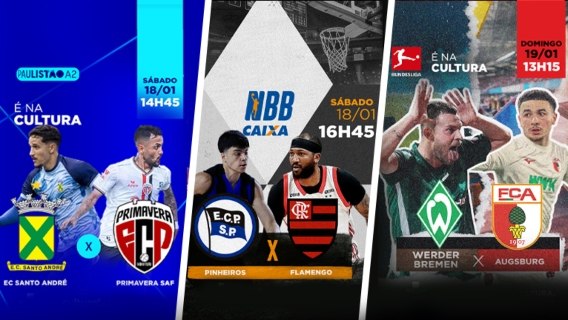 Confira os destaques do esporte da TV Cultura neste sábado (18) e domingo (19)