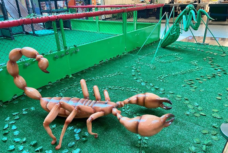 Mundo dos insetos gigantes é espaço para a criançada em shopping de Cuiabá  :: Leiagora, Playagora