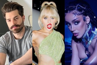 Reprodução/Instagram Alok, Miley Cyrus e Doja Cat